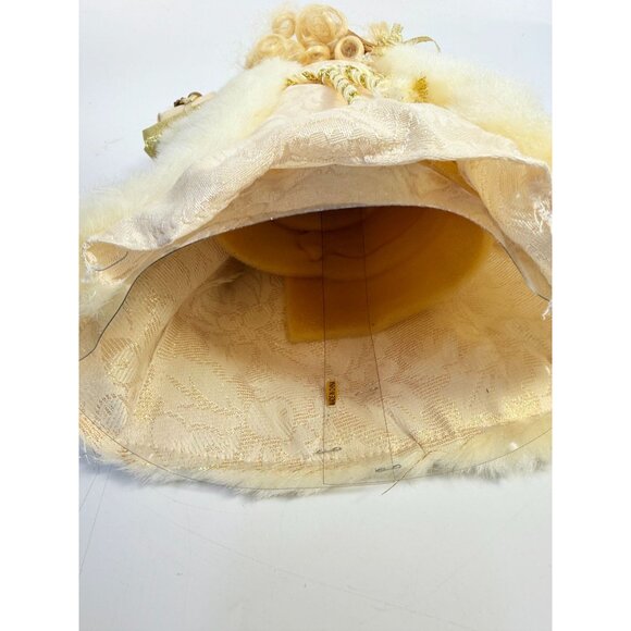 Tree Topper Christmas Santa Porcelain Face Figurine Statue Vintage | Lace Gold - Picture 15 of 15